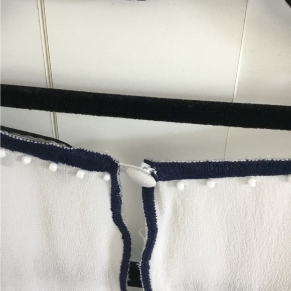 Nanette Lepore, White and Blue Blouse Size S - Picture 3 of 5